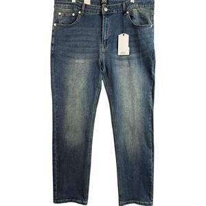 WeSC Bob Straight Leg Denim Jeans W36 L32 Vintage Mid Wash